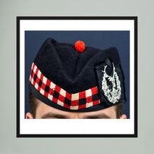 Garrison Cap. Gordon Highlanders Glengarry Side-Cap, WW2 — photograph presentation mockup