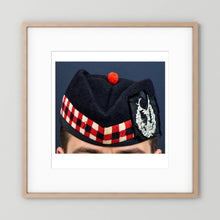 Garrison Cap. Gordon Highlanders Glengarry Side-Cap, WW2 — photograph presentation mockup