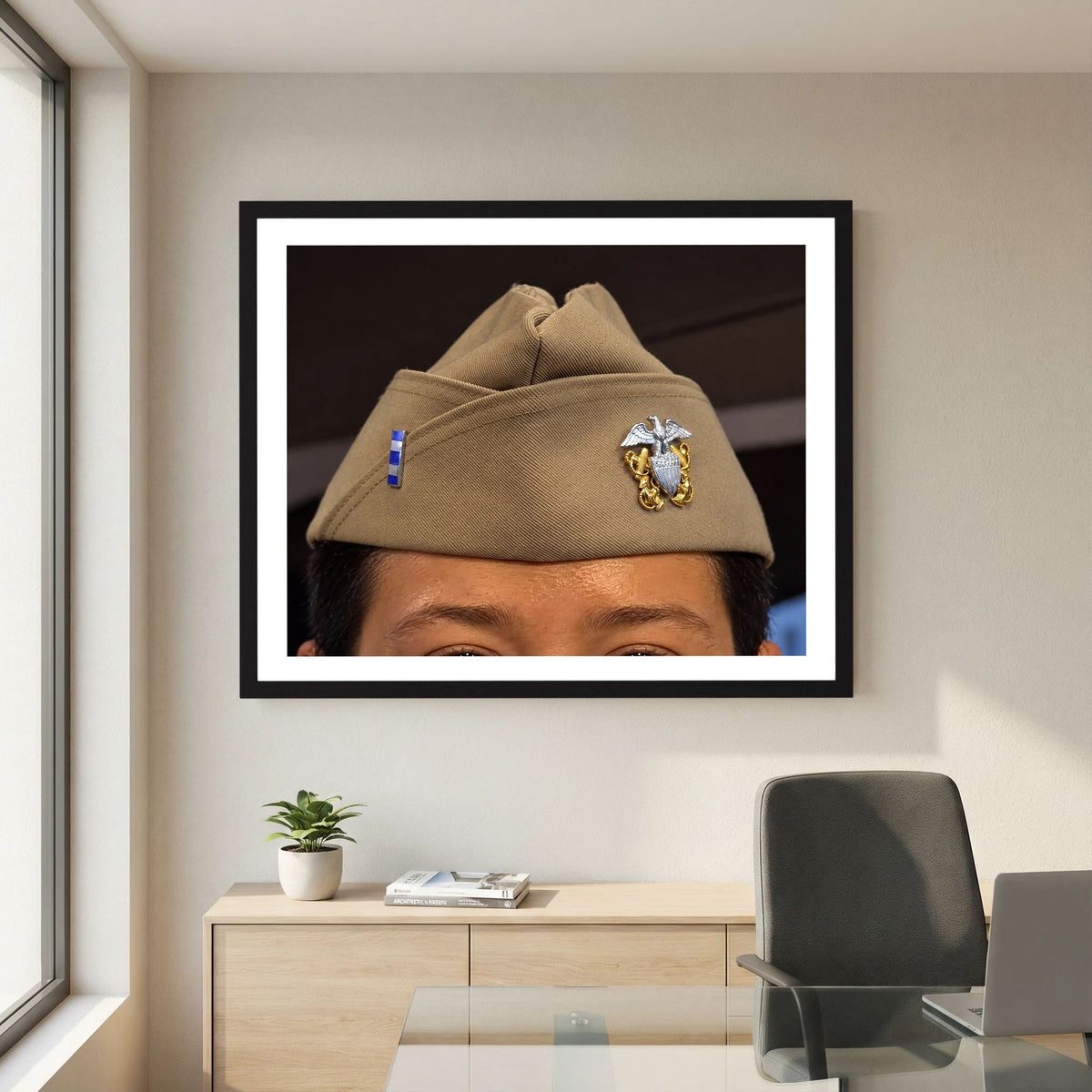 Garrison Cap or Side Cap. Lieutenant, Junior Grade, 2026 — photograph presentation mockup