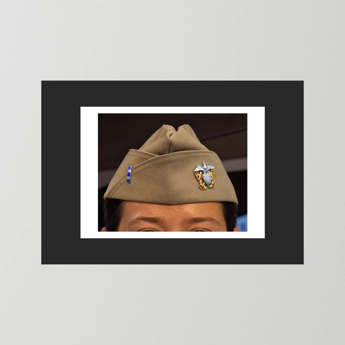 Garrison Cap or Side Cap. Lieutenant, Junior Grade, 2026 — photograph presentation mockup