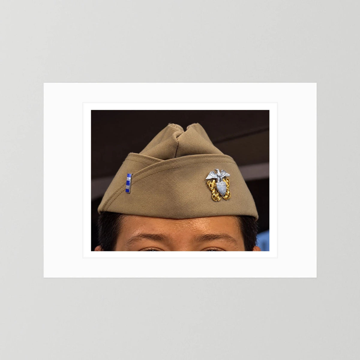 Garrison Cap or Side Cap. Lieutenant, Junior Grade, 2026 — photograph presentation mockup