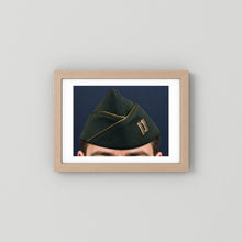 Garrison Cap or Side Cap. US Army Captain, Vietnam War, Dress Garrison Cap — photograph presentation mockup