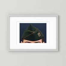 Garrison Cap or Side Cap. US Army Captain, Vietnam War, Dress Garrison Cap — photograph presentation mockup
