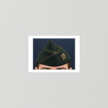 Garrison Cap or Side Cap. US Army Captain, Vietnam War, Dress Garrison Cap — photograph presentation mockup