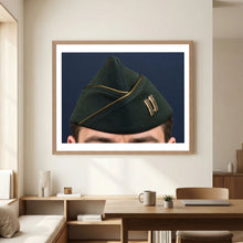 Garrison Cap or Side Cap. US Army Captain, Vietnam War, Dress Garrison Cap — photograph presentation mockup