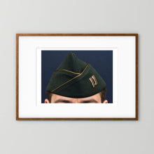 Garrison Cap or Side Cap. US Army Captain, Vietnam War, Dress Garrison Cap — photograph presentation mockup