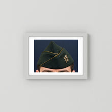 Garrison Cap or Side Cap. US Army Captain, Vietnam War, Dress Garrison Cap — photograph presentation mockup