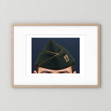 Garrison Cap or Side Cap. US Army Captain, Vietnam War, Dress Garrison Cap — photograph presentation mockup