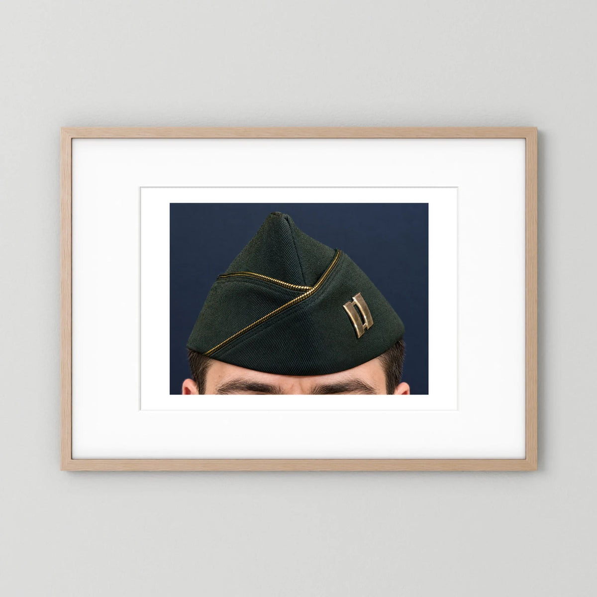 Garrison Cap or Side Cap. US Army Captain, Vietnam War, Dress Garrison Cap — photograph presentation mockup