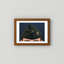 Garrison Cap or Side Cap. US Army Captain, Vietnam War, Dress Garrison Cap — photograph presentation mockup