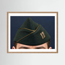 Garrison Cap or Side Cap. US Army Captain, Vietnam War, Dress Garrison Cap — photograph presentation mockup