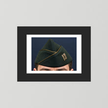 Garrison Cap or Side Cap. US Army Captain, Vietnam War, Dress Garrison Cap — photograph presentation mockup