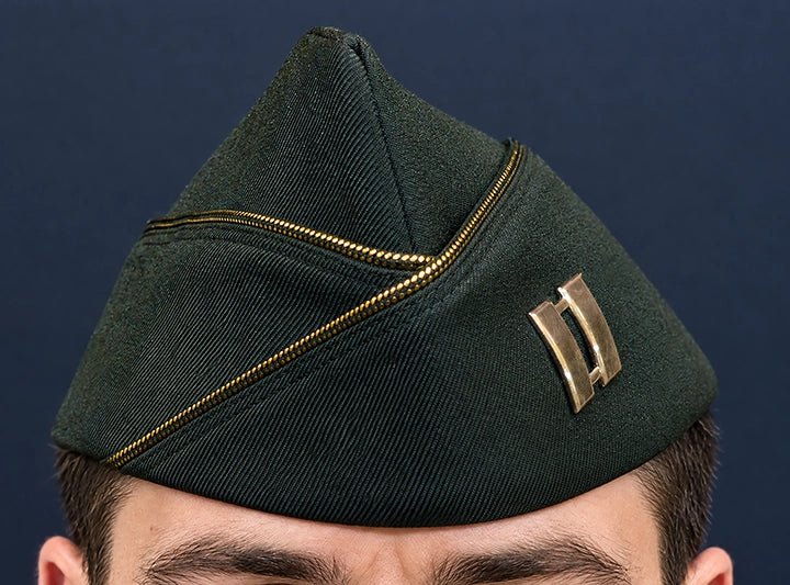 Side view of Garrison Cap or Side Cap. US Army Captain, Vietnam War, Dress Garrison Cap