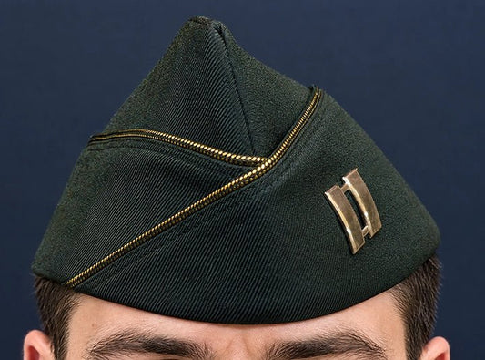 Side view of Garrison Cap or Side Cap. US Army Captain, Vietnam War, Dress Garrison Cap