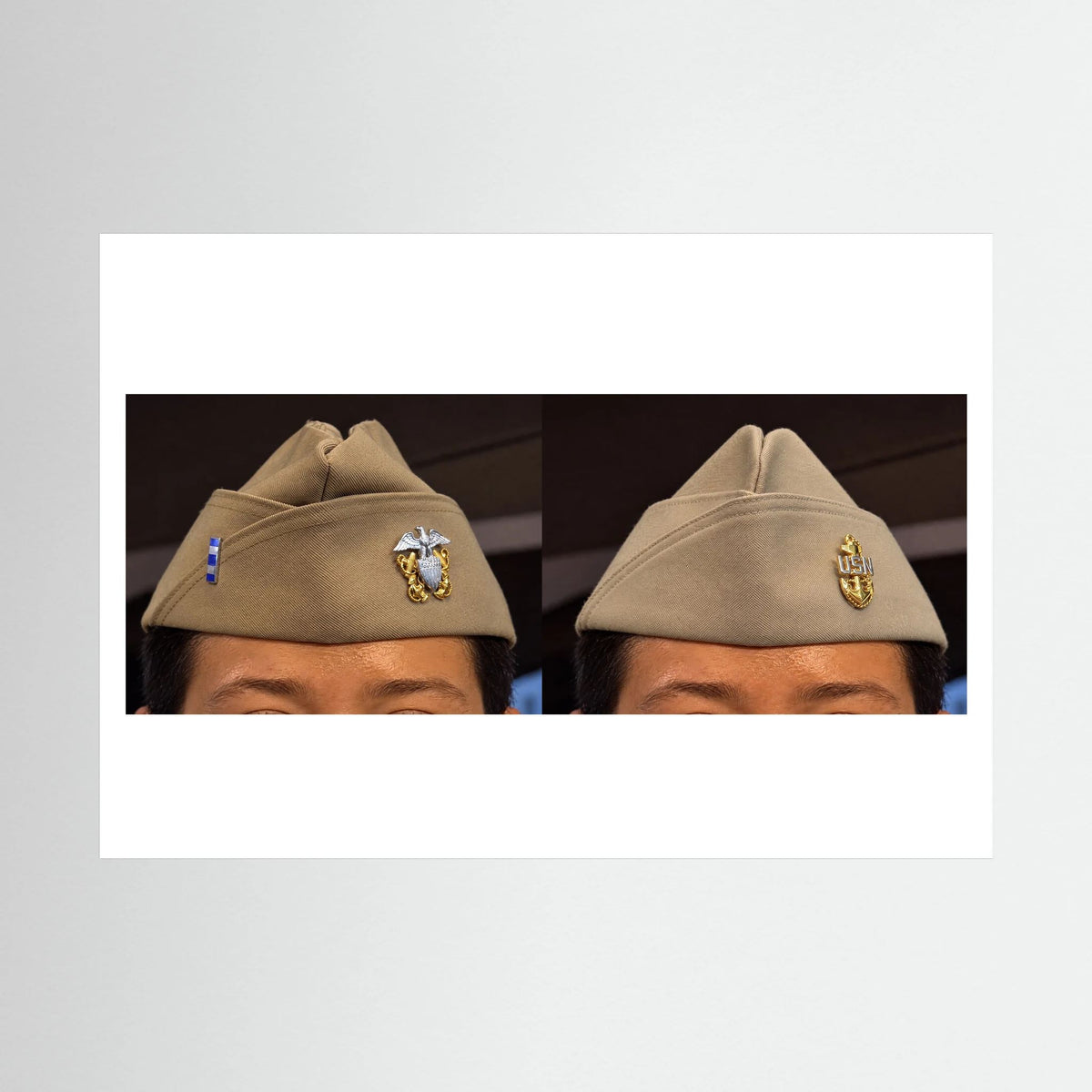 Garrison Caps United States Navy — composite presentation mockup
