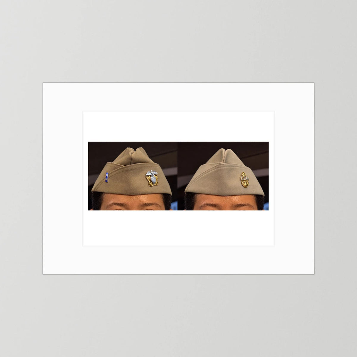Garrison Caps United States Navy — composite presentation mockup