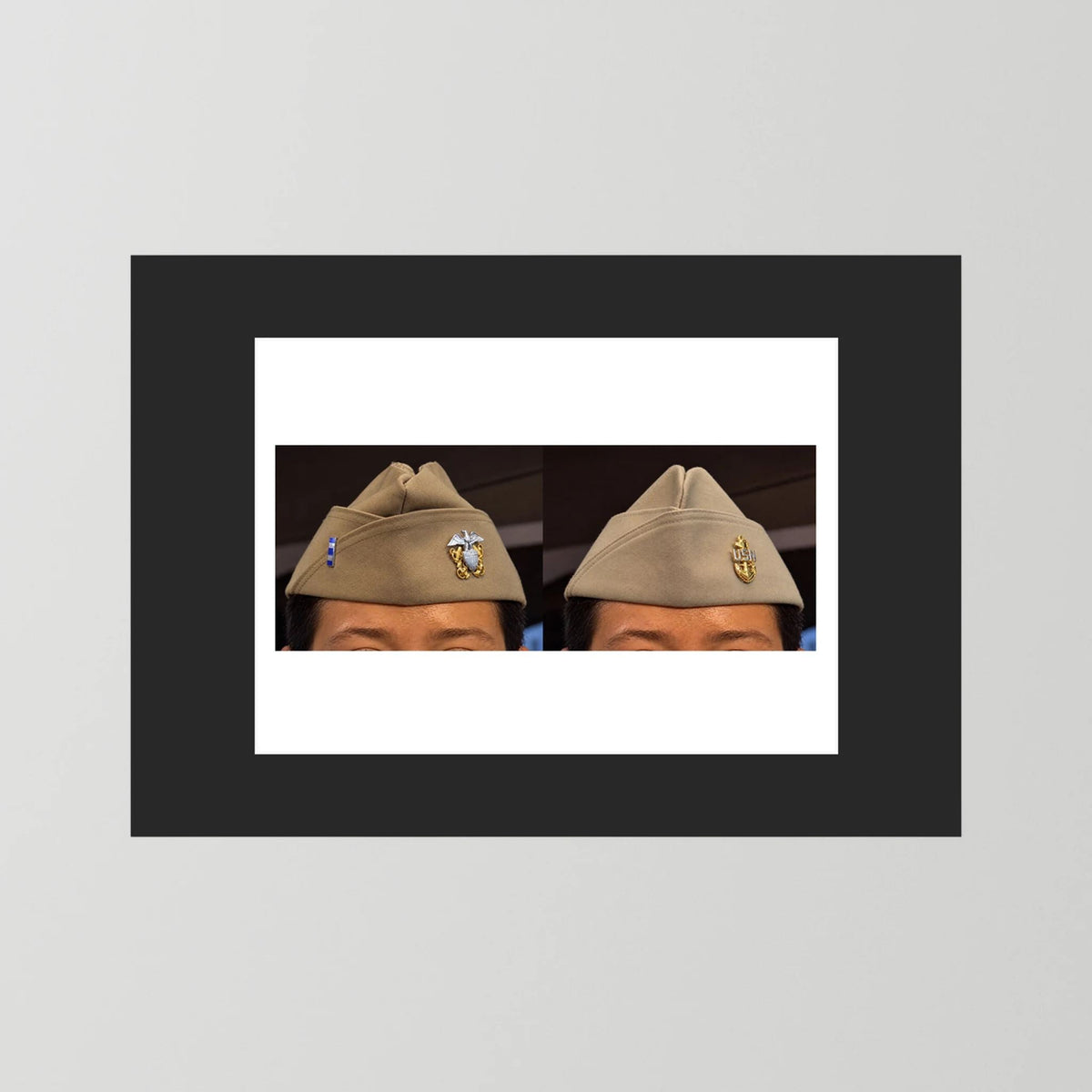 Garrison Caps United States Navy — composite presentation mockup