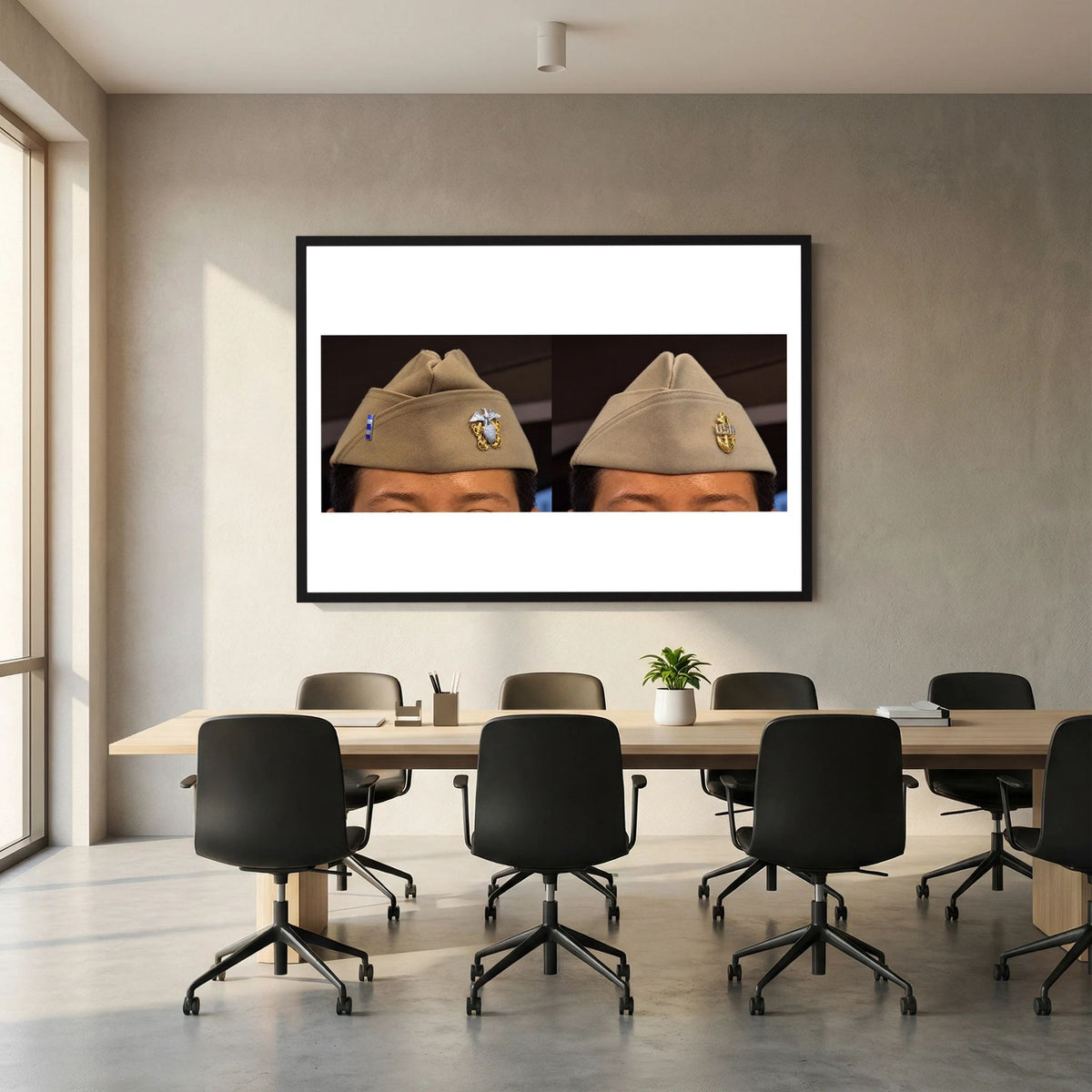 Garrison Caps United States Navy — composite presentation mockup