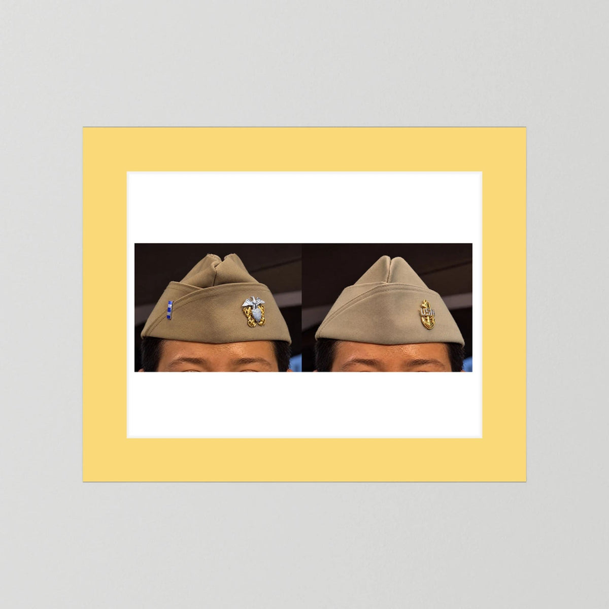 Garrison Caps United States Navy — composite presentation mockup