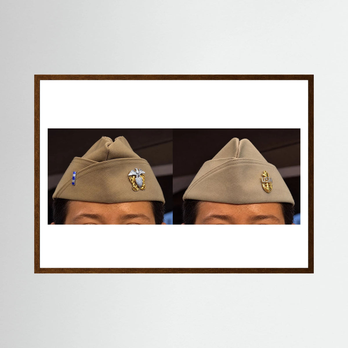 Garrison Caps United States Navy — composite presentation mockup