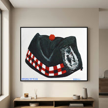 Glengarry Scottish Regimental Cap. "Garrison or Side-Cap" — art print presentation mockup