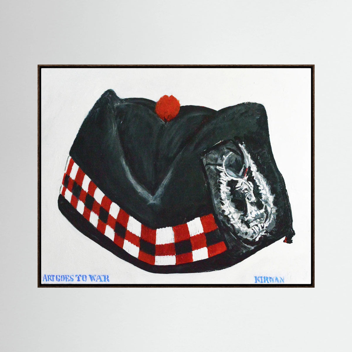 Glengarry Scottish Regimental Cap. "Garrison or Side-Cap" — art print presentation mockup