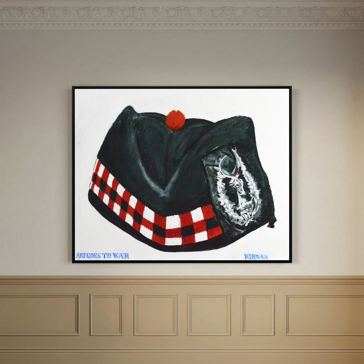 Glengarry Scottish Regimental Cap. "Garrison or Side-Cap" — art print presentation mockup