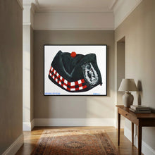 Glengarry Scottish Regimental Cap. "Garrison or Side-Cap" — art print presentation mockup