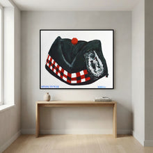 Glengarry Scottish Regimental Cap. "Garrison or Side-Cap" — art print presentation mockup