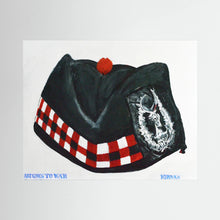 Glengarry Scottish Regimental Cap. "Garrison or Side-Cap" — art print presentation mockup