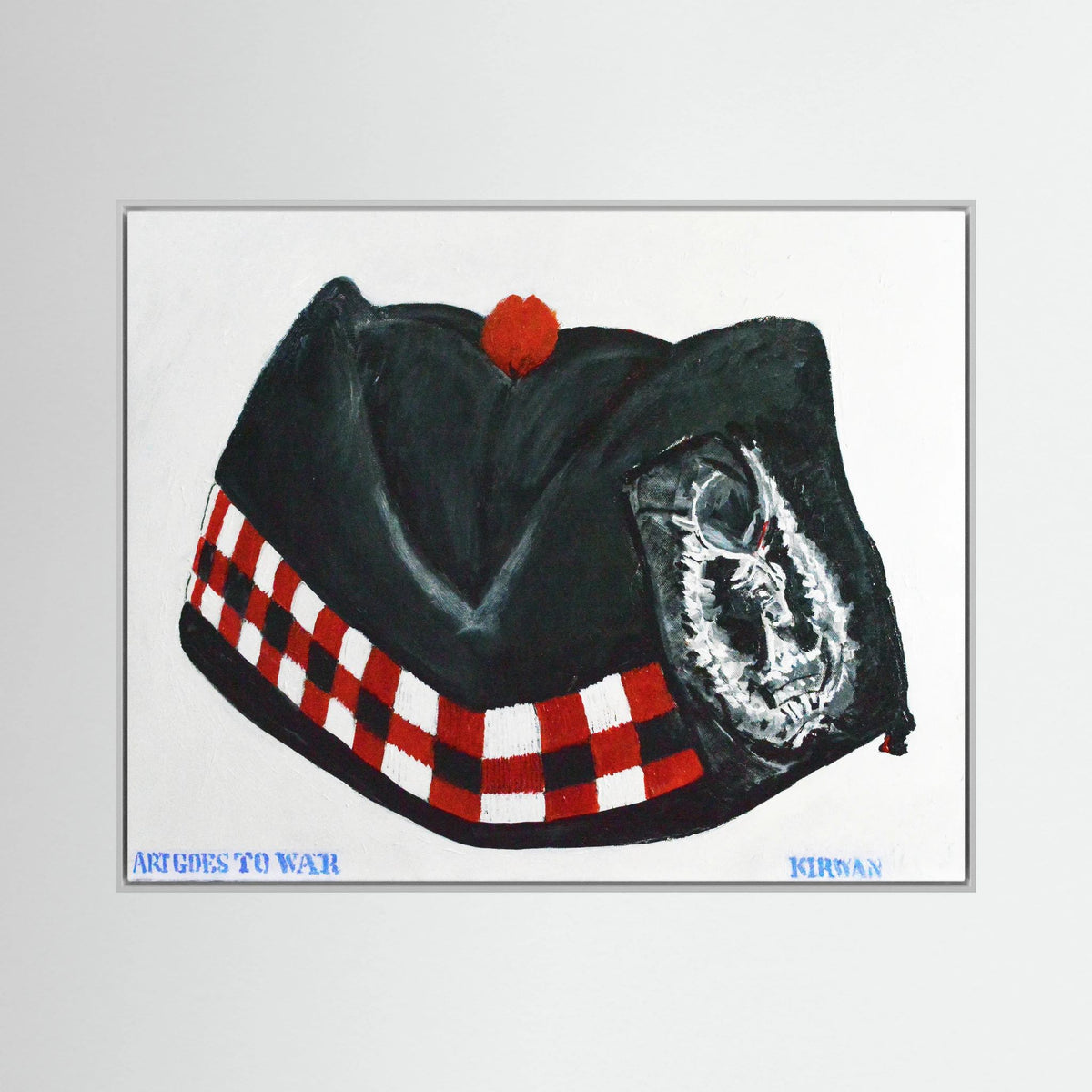 Glengarry Scottish Regimental Cap. "Garrison or Side-Cap" — art print presentation mockup