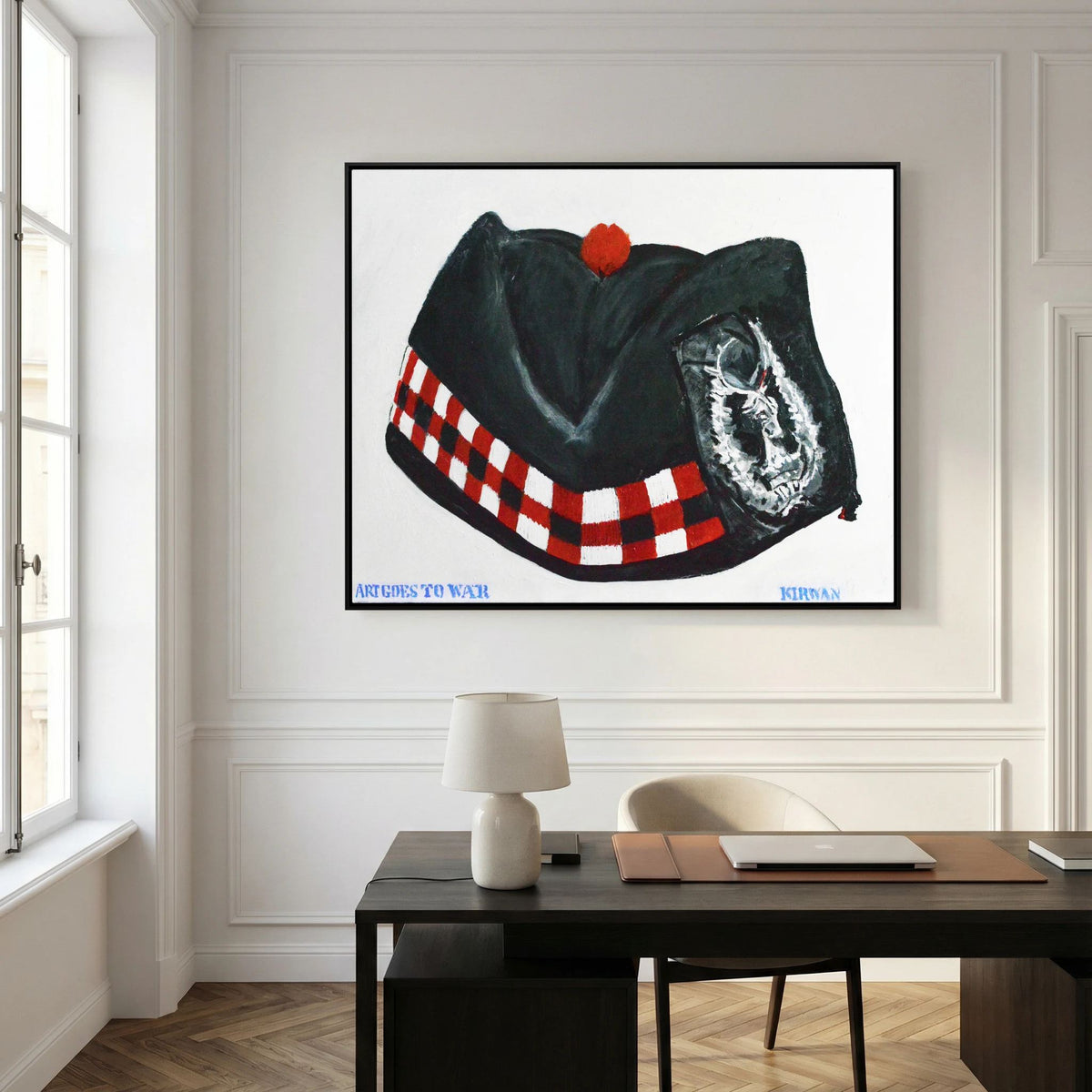 Glengarry Scottish Regimental Cap. "Garrison or Side-Cap" — art print presentation mockup