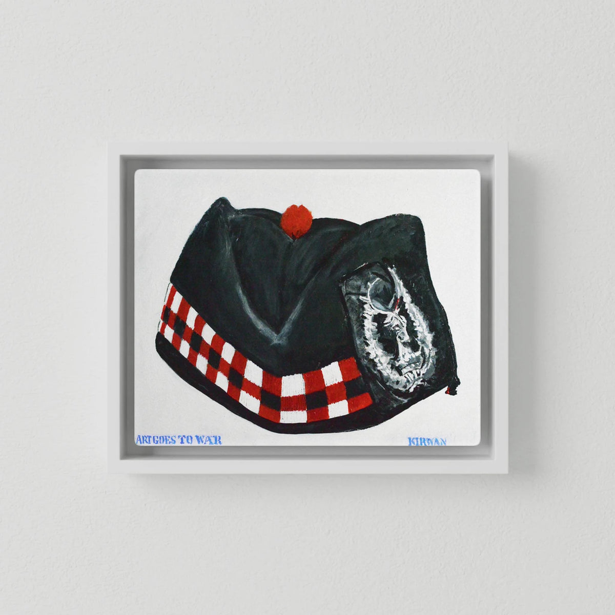 Glengarry Scottish Regimental Cap. "Garrison or Side-Cap" — painting presentation mockup