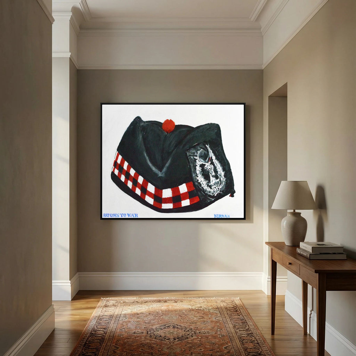 Glengarry Scottish Regimental Cap. "Garrison or Side-Cap" — painting presentation mockup