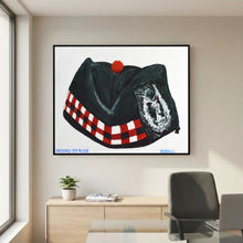 Glengarry Scottish Regimental Cap. "Garrison or Side-Cap" — painting presentation mockup