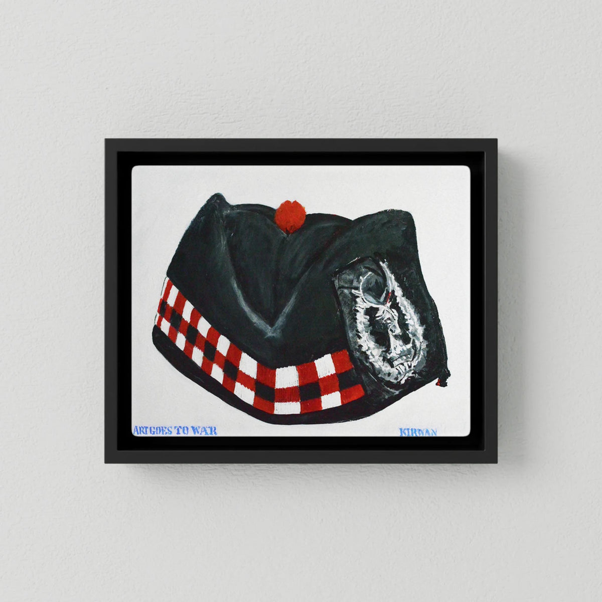 Glengarry Scottish Regimental Cap. "Garrison or Side-Cap" — painting presentation mockup