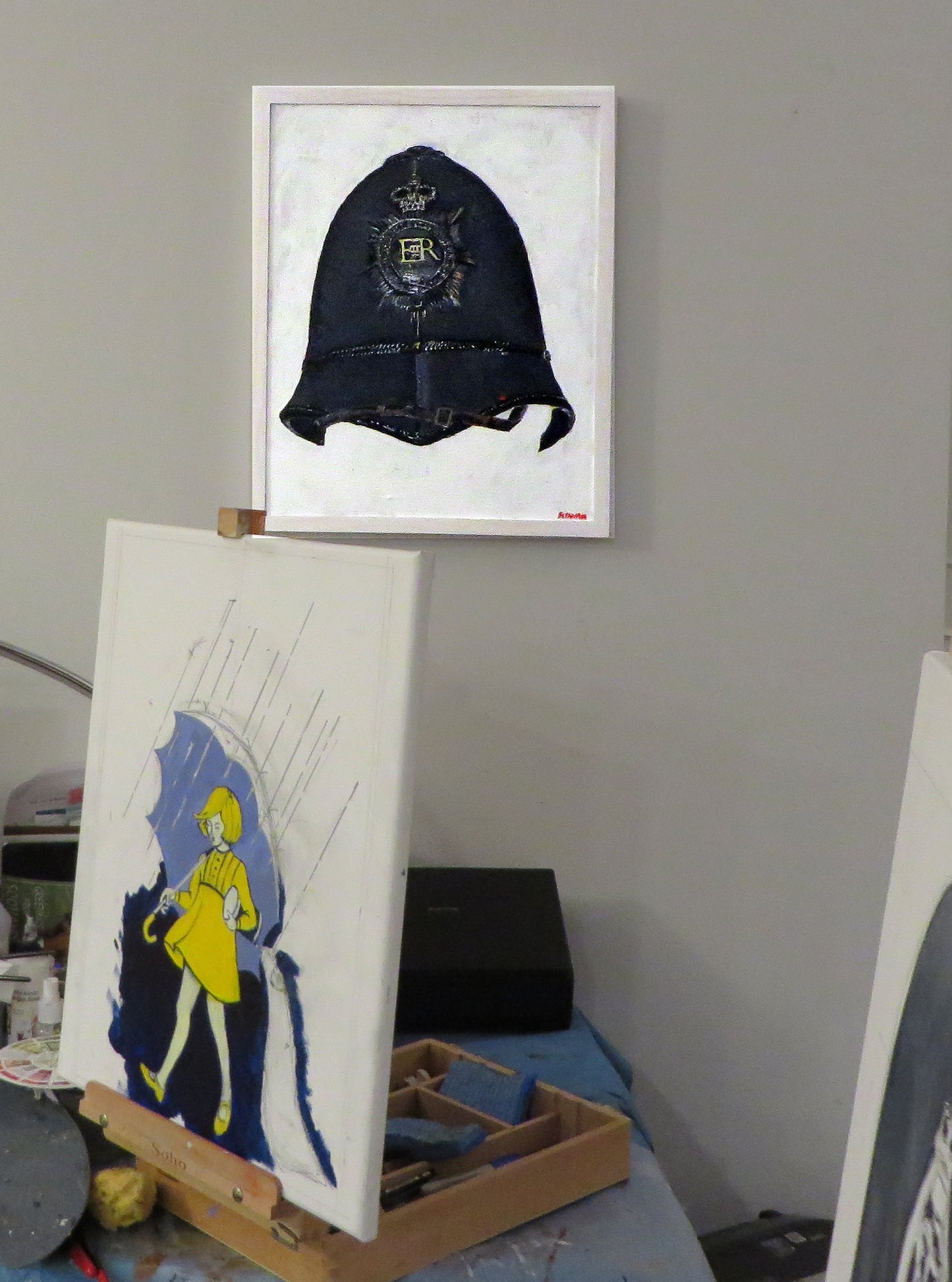Hertfordshire Police Helmet, Great Britain - Art goes to War