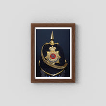 Home Service Helmet Royal West Surrey Regiment, Officer Version, Victorian — photograph presentation mockup