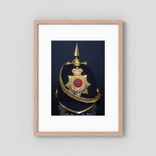 Home Service Helmet Royal West Surrey Regiment, Officer Version, Victorian — photograph presentation mockup