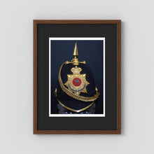 Home Service Helmet Royal West Surrey Regiment, Officer Version, Victorian — photograph presentation mockup