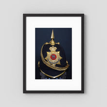 Home Service Helmet Royal West Surrey Regiment, Officer Version, Victorian — photograph presentation mockup