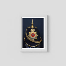 Home Service Helmet Royal West Surrey Regiment, Officer Version, Victorian — photograph presentation mockup