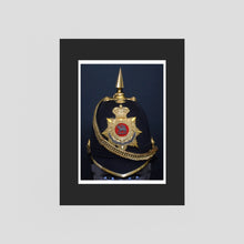 Home Service Helmet Royal West Surrey Regiment, Officer Version, Victorian — photograph presentation mockup