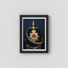 Home Service Helmet Royal West Surrey Regiment, Officer Version, Victorian — photograph presentation mockup