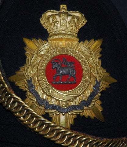 Home Service Helmet Royal West Surrey Regiment, Victorian. Photograph - Art goes to War