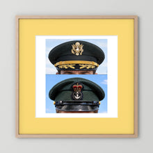 Composite image showing Korean War, Field Officer Dress Visor Cap Canadian Navy 1969, Visor Caps
