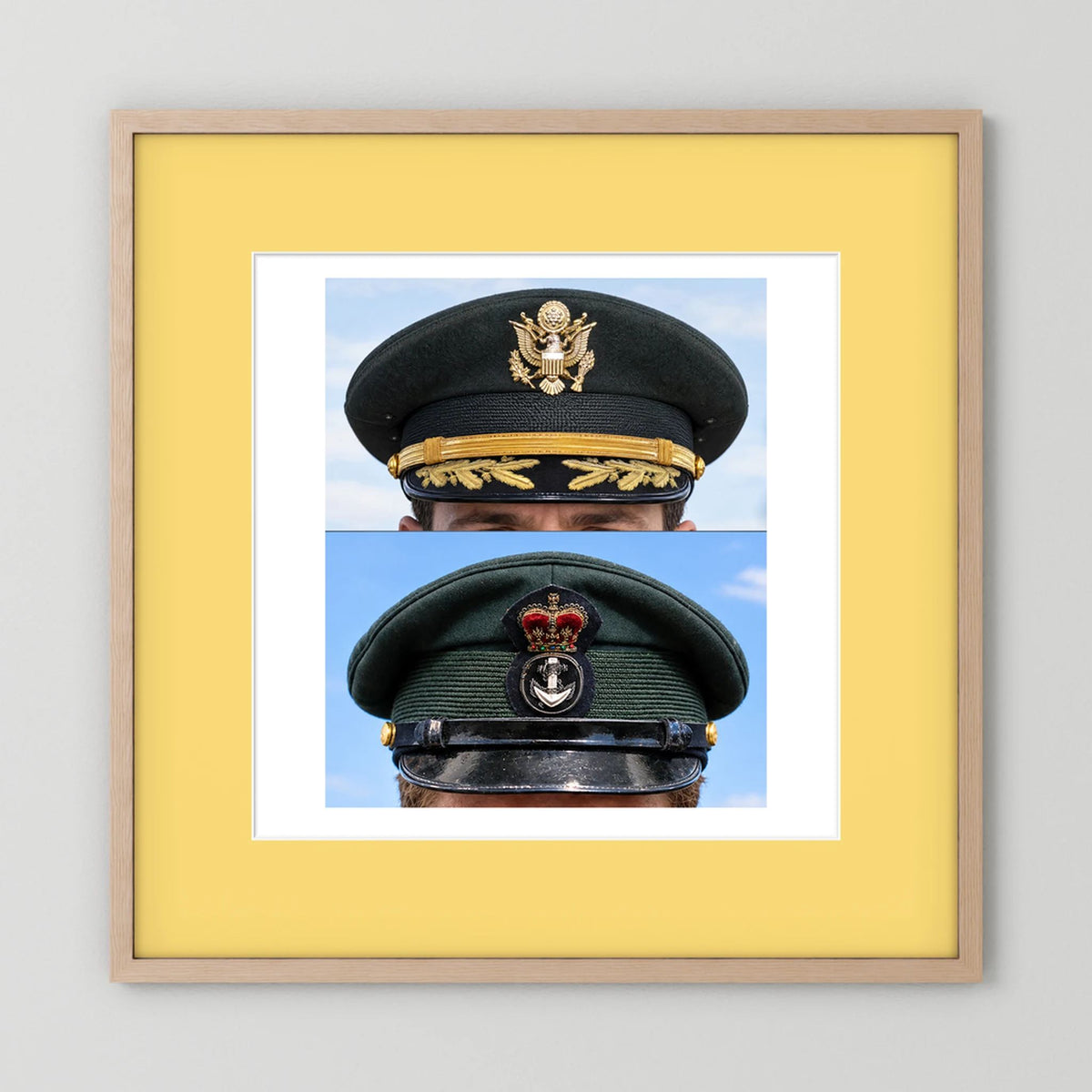 Composite image showing Korean War, Field Officer Dress Visor Cap Canadian Navy 1969, Visor Caps