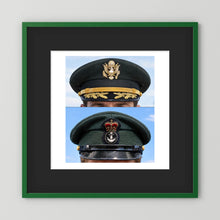 Composite image showing Korean War, Field Officer Dress Visor Cap Canadian Navy 1969, Visor Caps