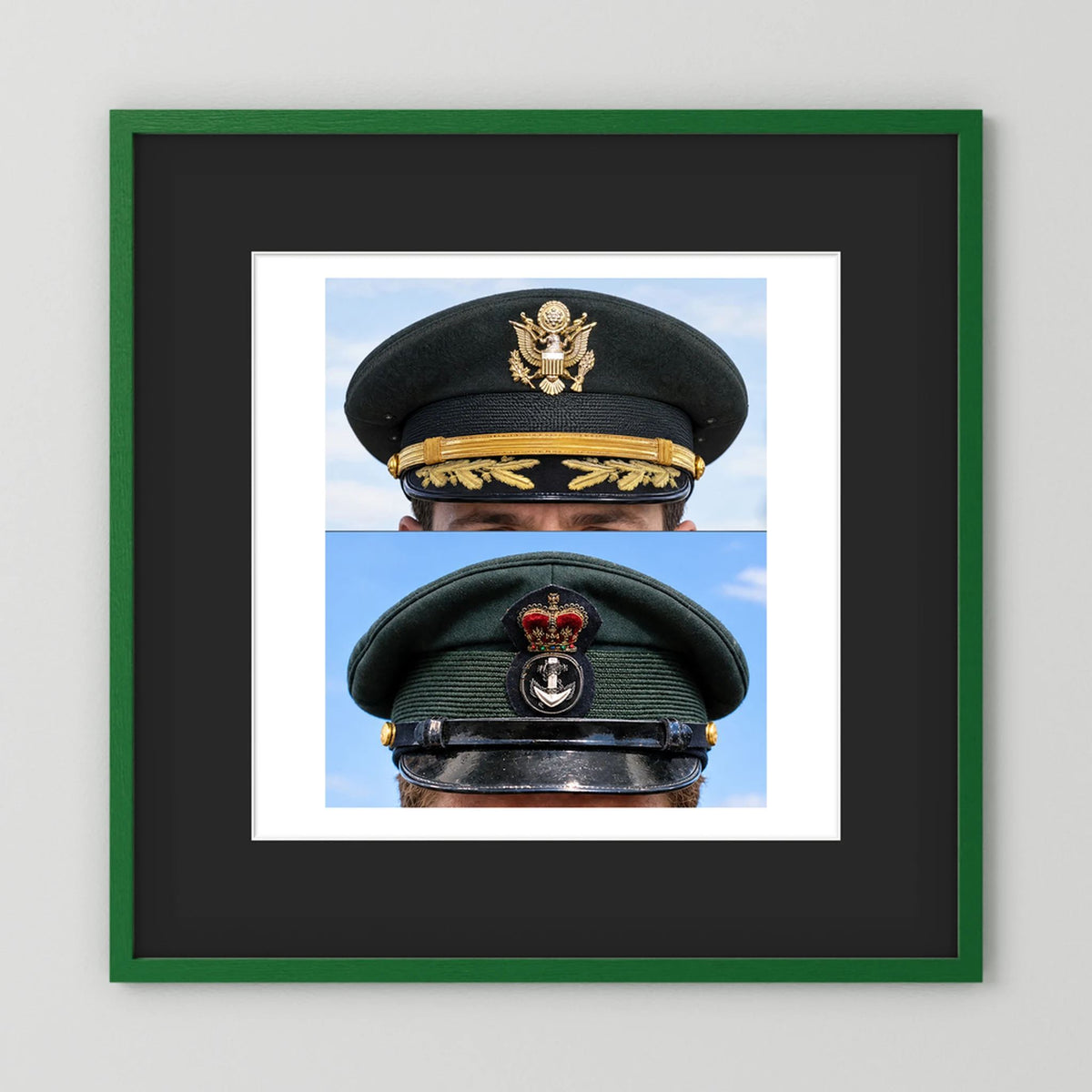Composite image showing Korean War, Field Officer Dress Visor Cap Canadian Navy 1969, Visor Caps