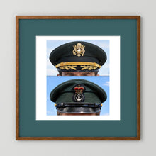 Composite image showing Korean War, Field Officer Dress Visor Cap Canadian Navy 1969, Visor Caps